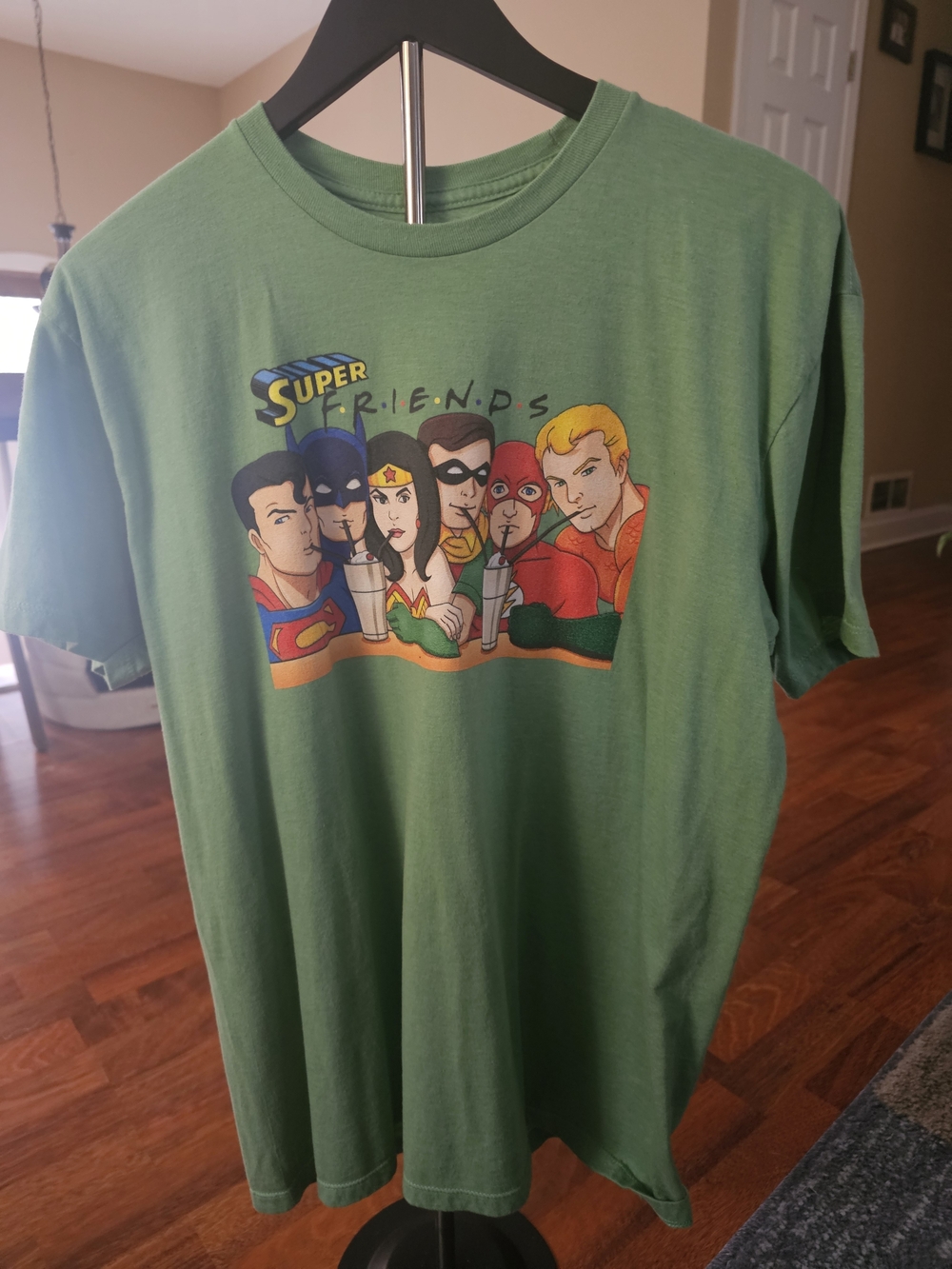 Green Super "Friends" Graphic Tee